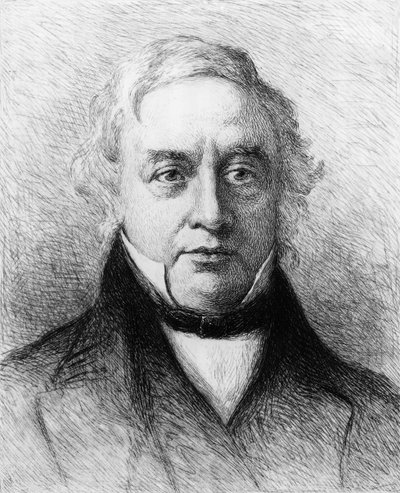 Thomas Love Peacock, drawn and etched by W.H.W Bicknell by Henry Wallis